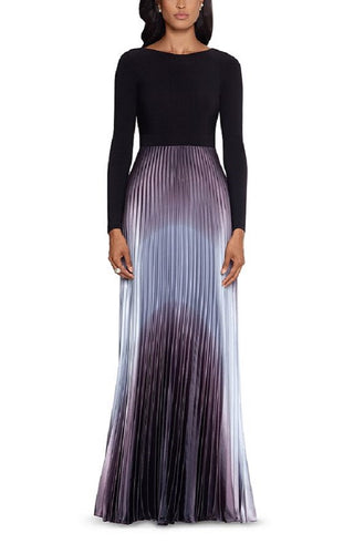 Vestido plissado com decote em V Betsy &amp; Adam para mulheres, preto, tamanho 10, pequeno