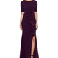 Vestido feminino Betsy &amp; Adam com babados na frente, roxo, tamanho 16