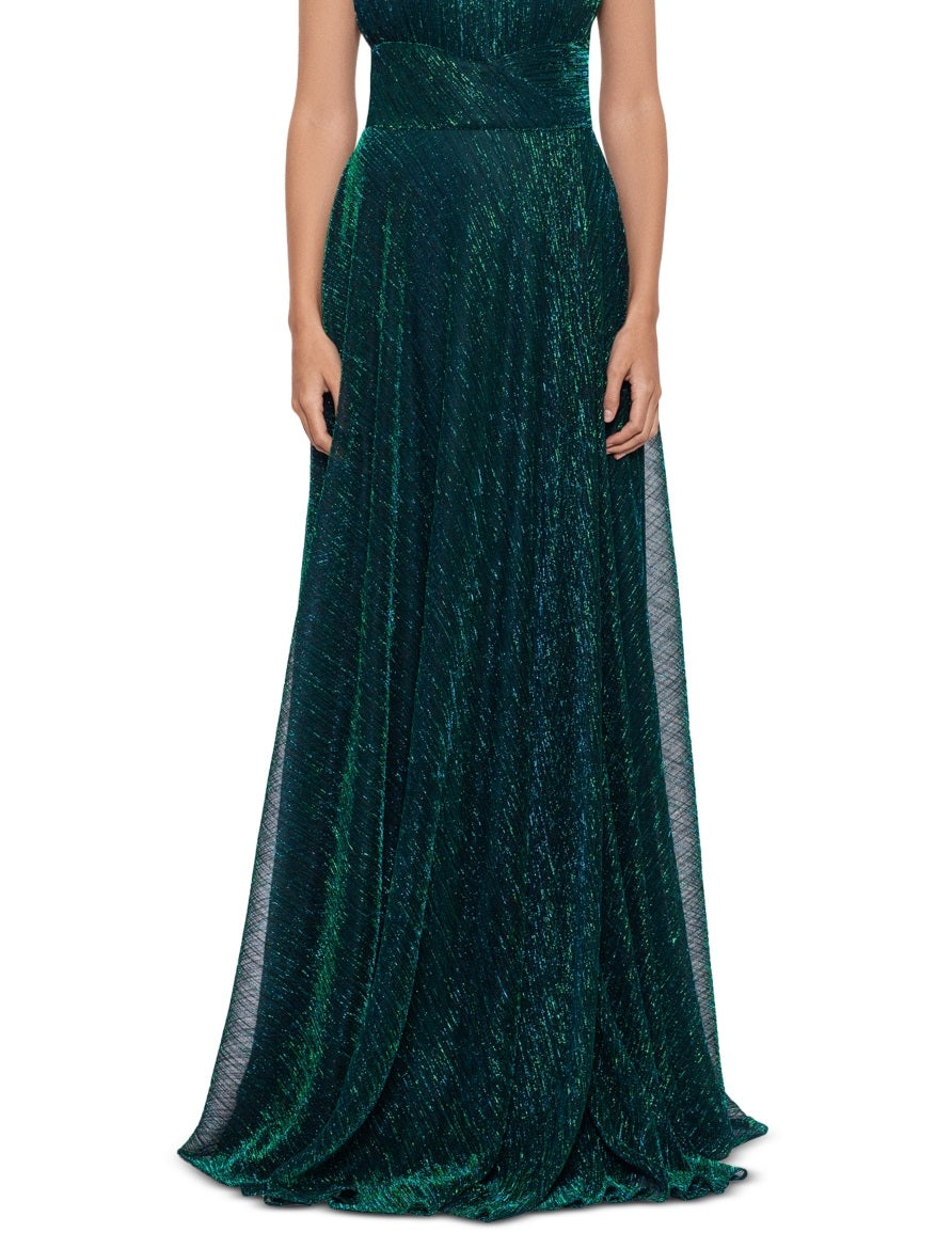 Vestido envelope Betsy &amp; Adam feminino com decote falso e franzido, verde, tamanho 6