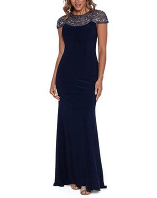 Vestido de festa feminino Betsy &amp; Adam azul com contas, tamanho 14