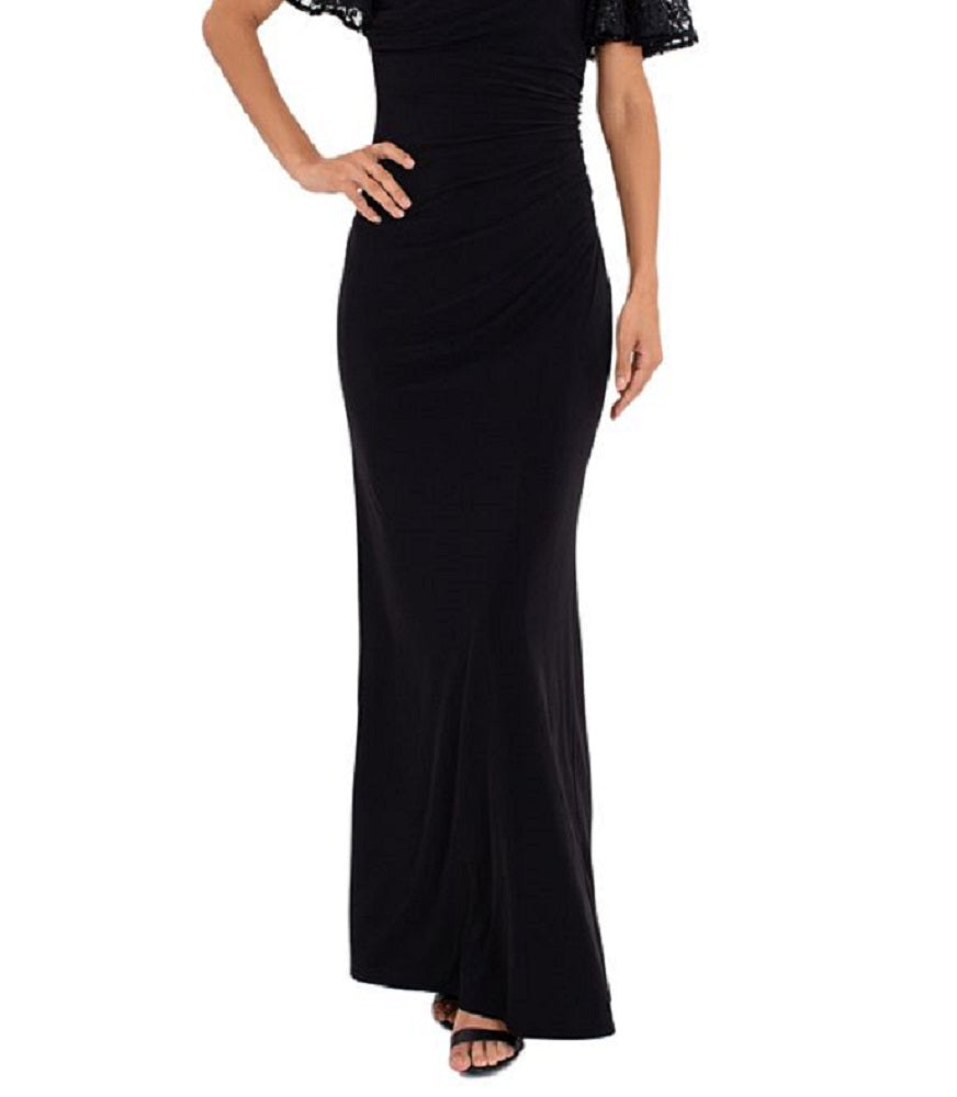 Vestido de renda feminino Betsy &amp; Adam, preto, tamanho 14