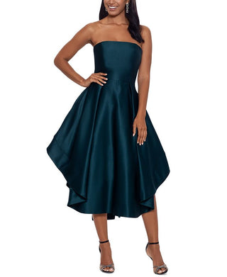 Vestido sem alças Betsy &amp; Adam feminino, bainha alta e baixa, verde, tamanho 4