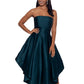 Vestido sem alças Betsy &amp; Adam feminino, bainha alta e baixa, verde, tamanho 4