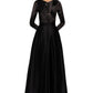 Vestido de noite feminino Betsy &amp; Adam, estilo misto, preto, tamanho 4, pequeno