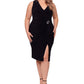 Vestido feminino Betsy &amp; Adam com strass e alfinetes, preto, tamanho 14W