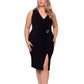 Vestido feminino Betsy &amp; Adam com strass e alfinetes, preto, tamanho 14W