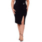 Vestido feminino Betsy &amp; Adam com strass e alfinetes, preto, tamanho 14W