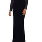 Vestido recortado com detalhes Betsy &amp; Adam para mulheres, preto, tamanho 10, pequeno