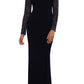 Vestido feminino Betsy &amp; Adam com recortes embelezados, preto, tamanho 12, pequeno