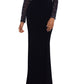 Vestido feminino Betsy &amp; Adam com recortes embelezados, preto, tamanho 12, pequeno