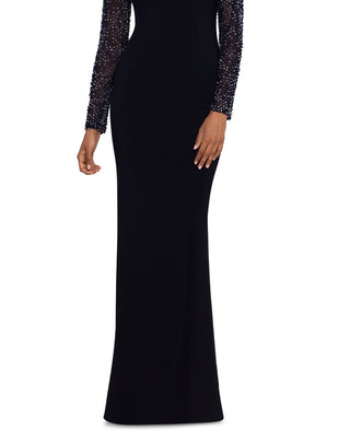 Vestido feminino Betsy &amp; Adam com recortes embelezados, preto, tamanho 12, pequeno