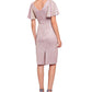 Vestido feminino Betsy &amp; Adam com mangas sino e glitter, rosa, tamanho 16