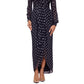 Vestido plissado estampado feminino Betsy &amp; Adam, preto, tamanho 12