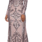 Vestido de festa Betsy &amp; Adam feminino com lantejoulas bege, tamanho 10, pequeno