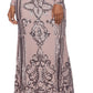 Vestido de festa Betsy &amp; Adam feminino com lantejoulas bege, tamanho 10, pequeno