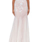 Vestido de malha bordado Betsy &amp; Adam para mulheres, branco, tamanho 0