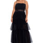 Vestido espartilho de malha feminino Betsy &amp; Adam, preto, tamanho 14W