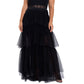 Vestido espartilho de malha feminino Betsy &amp; Adam, preto, tamanho 14W