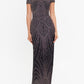 Vestido feminino Betsy &amp; Adam com glitter, preto, tamanho 8, pequeno