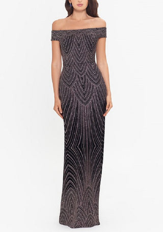 Vestido feminino Betsy &amp; Adam com glitter, preto, tamanho 8, pequeno