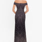 Vestido feminino Betsy &amp; Adam com glitter, preto, tamanho 8, pequeno