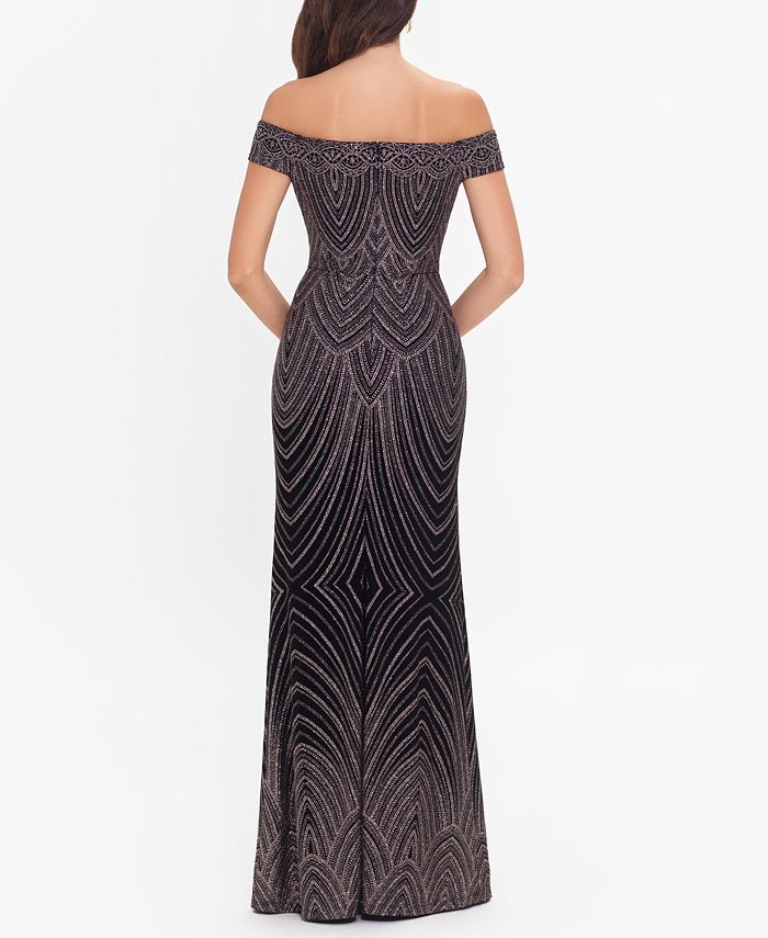 Vestido feminino Betsy &amp; Adam com glitter, preto, tamanho 8, pequeno