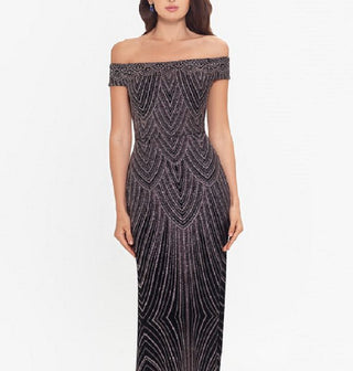 Vestido feminino Betsy &amp; Adam com glitter, preto, tamanho 8, pequeno