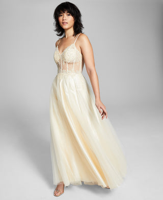 Vestido corpete infantil Blondie Nites amarelo tamanho 1