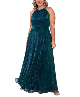 Vestido texturizado feminino Betsy &amp; Adam, verde, tamanho 14W