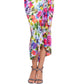 Vestido midi com babados e estampa floral feminino Betsy &amp; Adam, branco, tamanho X-S