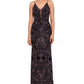 Vestido de festa feminino Betsy &amp; Adam com glitter, preto, tamanho 12