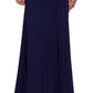 Vestido de festa feminino Betsy &amp; Adam com mangas e contas, azul, tamanho 6