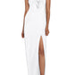 Vestido de smoking sem alças Betsy &amp; Adam feminino, branco, tamanho 4