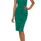 Vestido sem alças com babados Betsy &amp; Adam feminino, verde, tamanho 2
