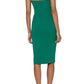 Vestido sem alças com babados Betsy &amp; Adam feminino, verde, tamanho 2