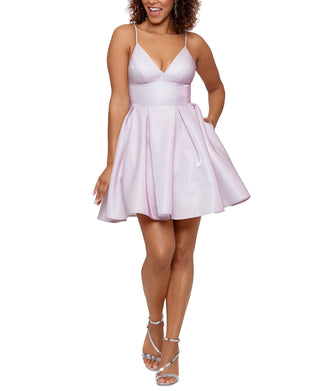 Vestido de festa feminino Galaxy Fit &amp; Flare da Betsy &amp; Adam, azul, tamanho 8