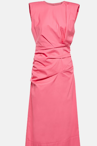 Vestido midi justo Betsy &amp; Adam feminino, rosa, tamanho 2