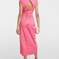 Vestido midi justo Betsy &amp; Adam feminino, rosa, tamanho 2