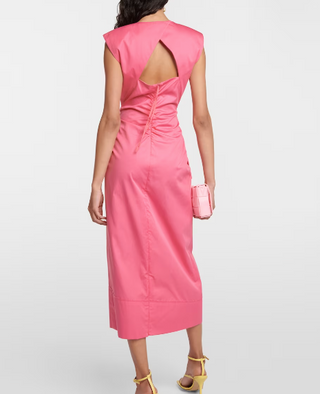 Vestido midi justo Betsy &amp; Adam feminino, rosa, tamanho 2