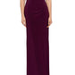 Vestido de festa feminino Betsy &amp; Adam com decote halter e detalhes em vermelho, tamanho 8