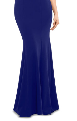 Vestido feminino Betsy &amp; Adam, de um ombro só, evasê, azul, tamanho 8