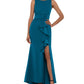 Vestido sem mangas com babados Betsy &amp; Adam para mulheres, azul, tamanho 12