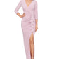 Vestido feminino Betsy &amp; Adam com babados e acabamento franzido, rosa, tamanho 14