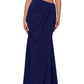 Vestido feminino Betsy &amp; Adam com recorte na cintura e pregas no quadril, azul, tamanho 2