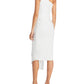 Vestido midi de crepe Scuba de um ombro só para mulheres Aqua, branco, tamanho 4
