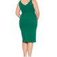 Vestido tubinho com sobrepeliz Betsy &amp; Adam feminino, verde, tamanho 18W