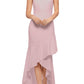 Vestido de festa feminino Betsy &amp; Adam com decote halter e decote em V, rosa, tamanho 8