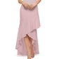 Vestido de festa feminino Betsy &amp; Adam com decote halter e decote em V, rosa, tamanho 8
