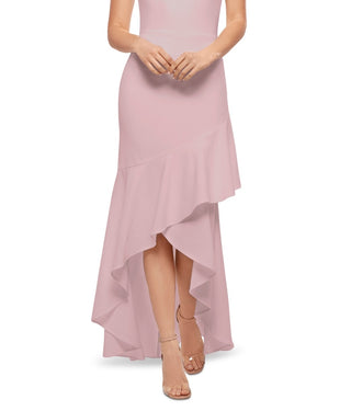 Vestido de festa feminino Betsy &amp; Adam com decote halter e decote em V, rosa, tamanho 8