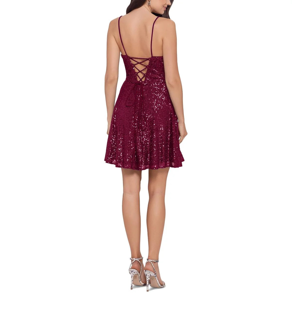 Vestido infantil com lantejoulas e fenda lateral, roxo, tamanho 16, da Blondie Nites